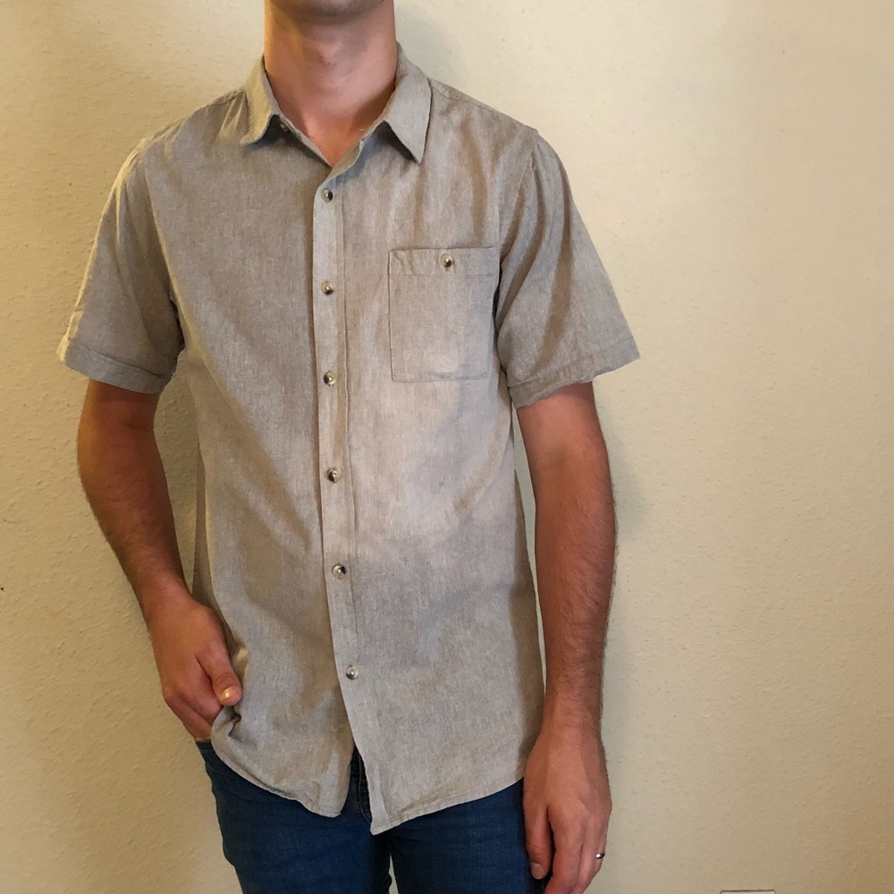 Ezekiel Light Grey Button Down Shirt